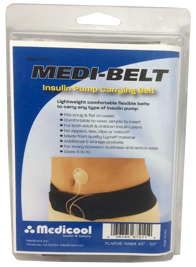 حزام Medicool Medi-Belt خفيف الوزن ومريح ومرن لحمل مضخة الأنسولين | MEDBELTBK5